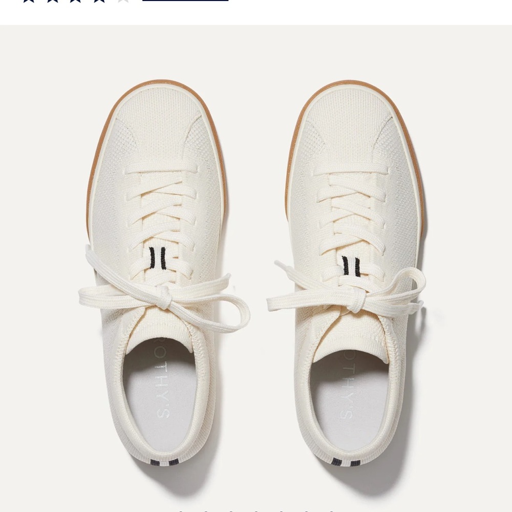 Rothy's Women's Ivory Lace-Up Sneakers